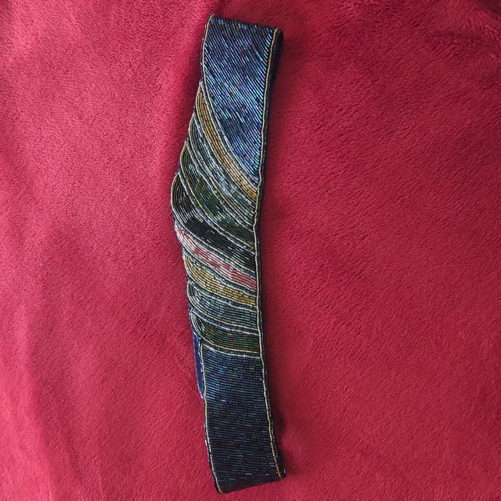 Vintage 80s Beaded Belt